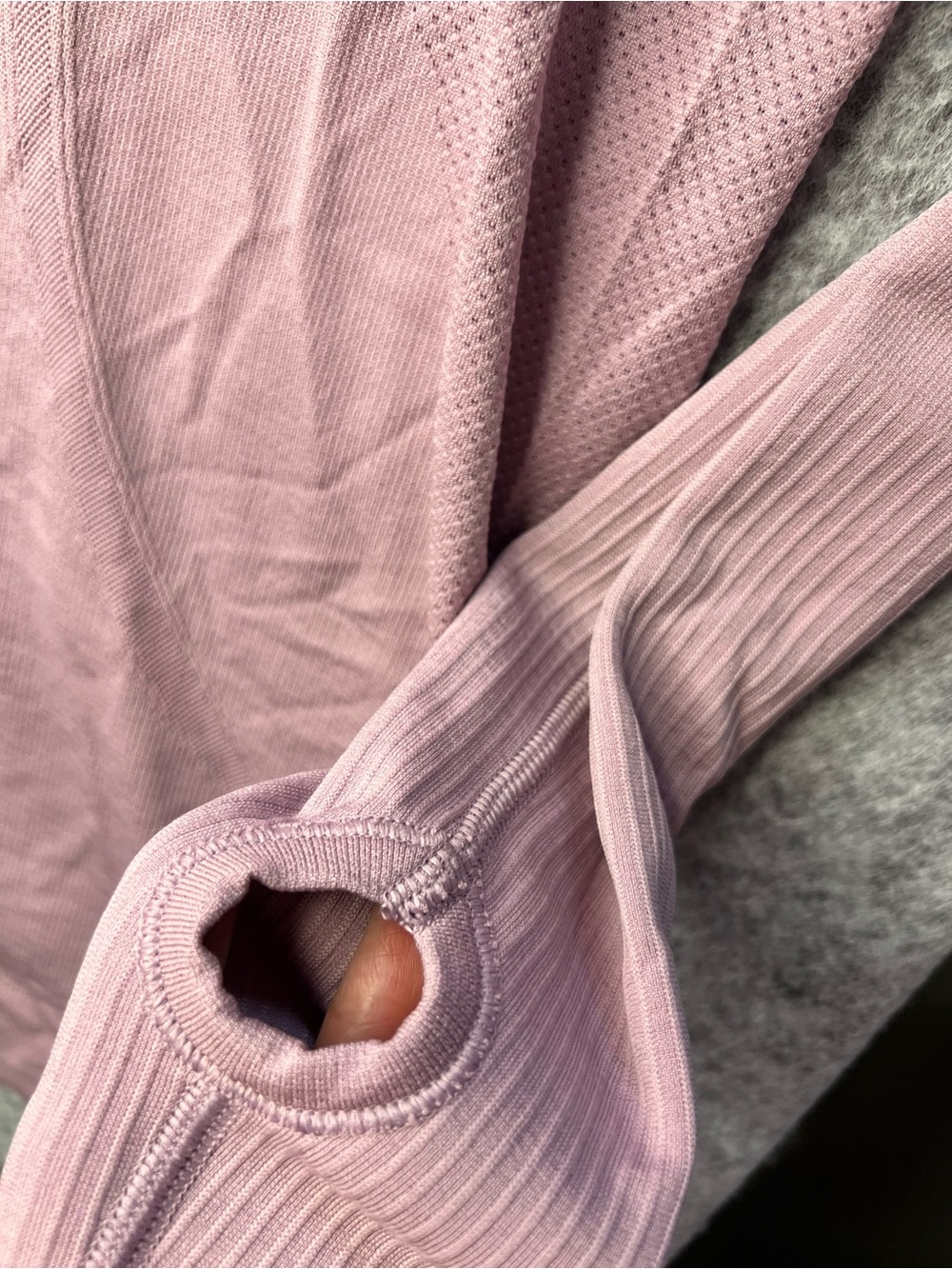 lululemon athletica Dusty Mauve Seamless Long Sleeve Top - Picture 6 of 7